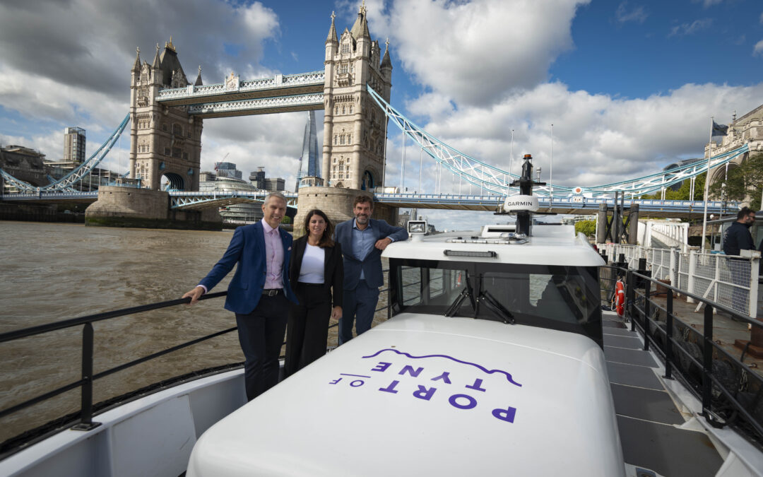 Port of Tyne and Artemis Technologies showcase electric foiling technology on the River Thames, ahead of delivery to the Tyne