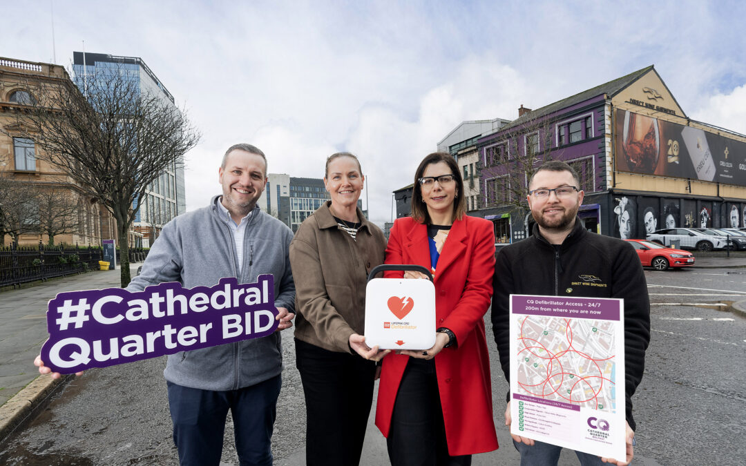 CQ BID Delivers Final Public Defibrillator Achieving 200-Metre Coverage Across Cathedral Quarter